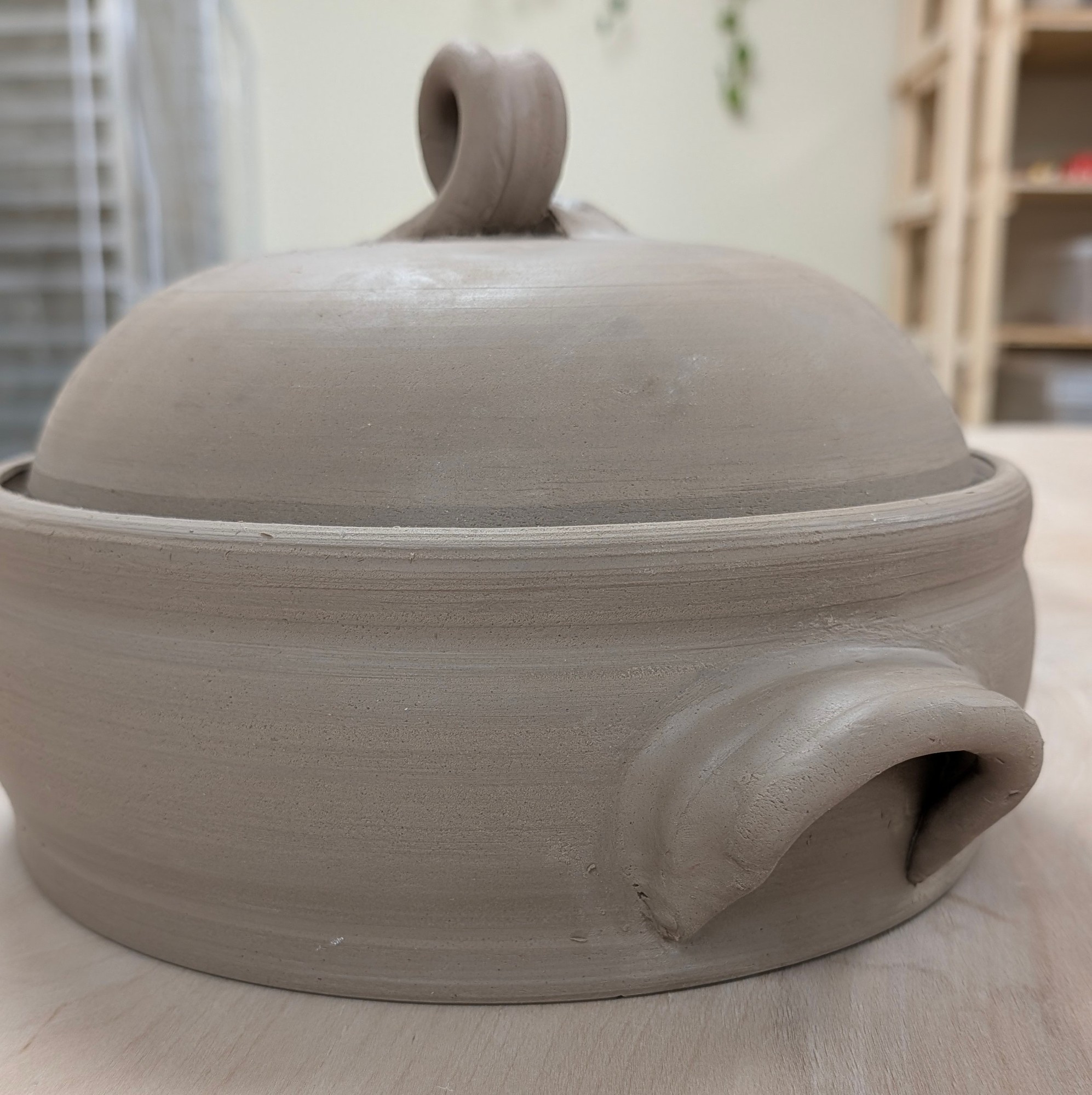 A collection of finished handcrafted pottery
