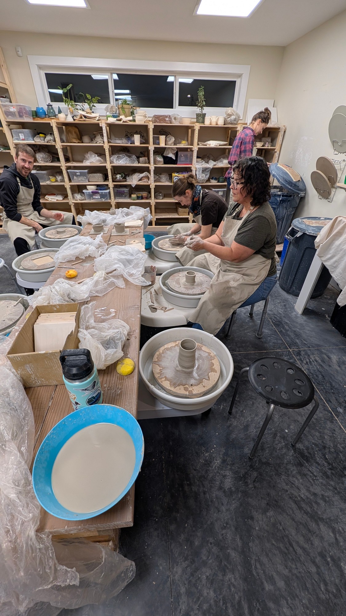 A collection of finished pottery made at the studio