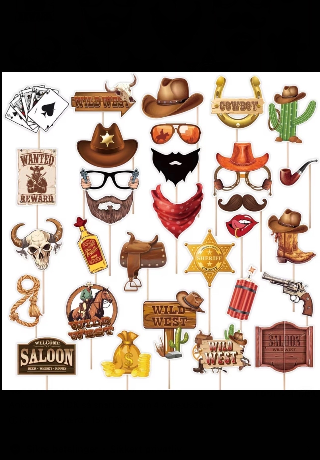Cowboypakken – Premium (Rekvisitterc+ Valgfri Baggrund)