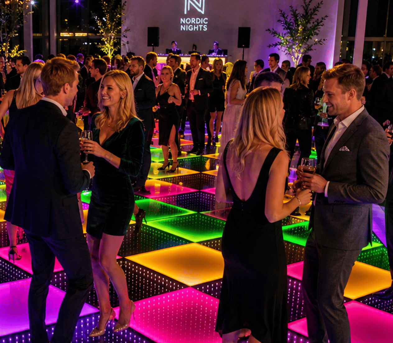 LED Dansegulv photo booth udlejning fra MindeMagi