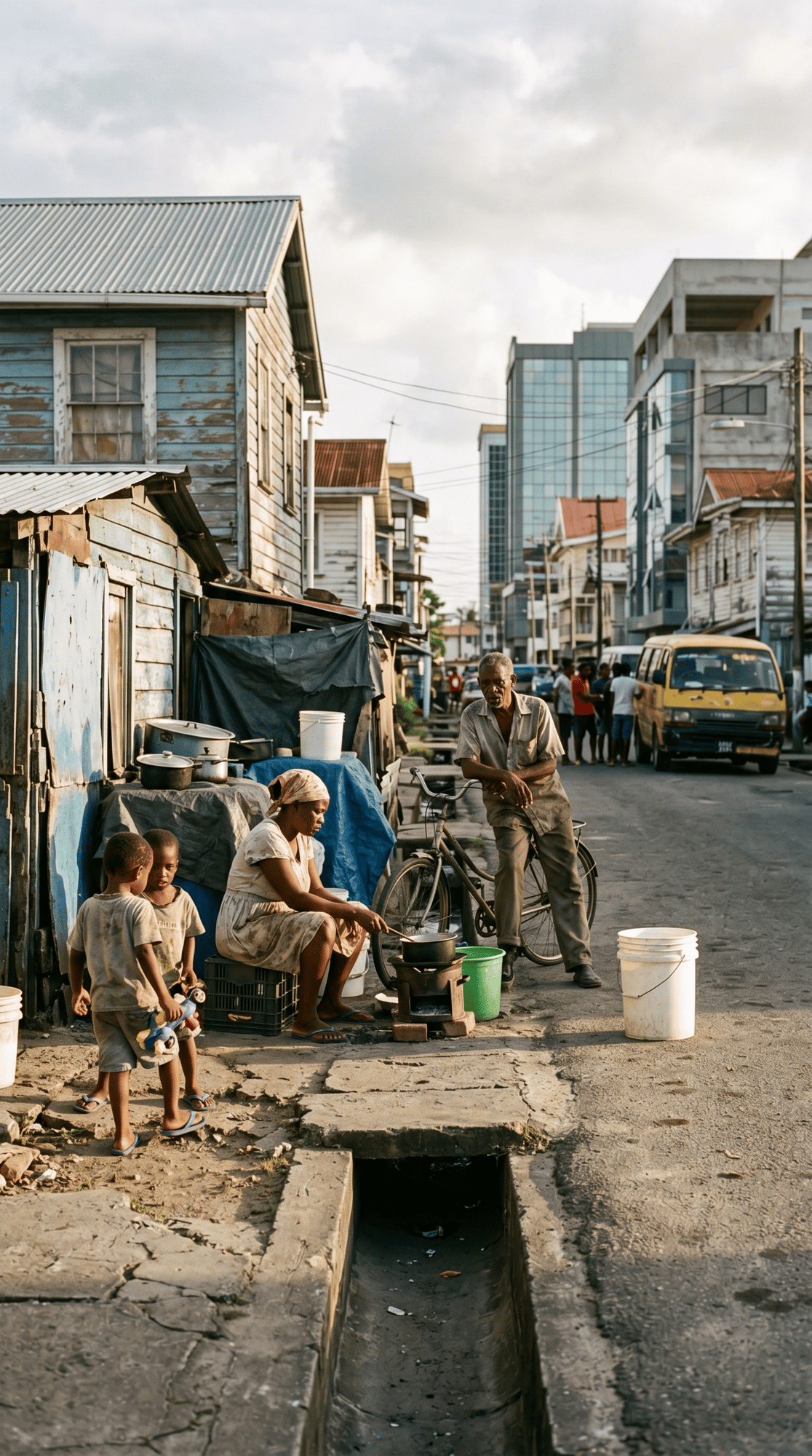 Poverty in the streets of Georgetown — just outside the business district