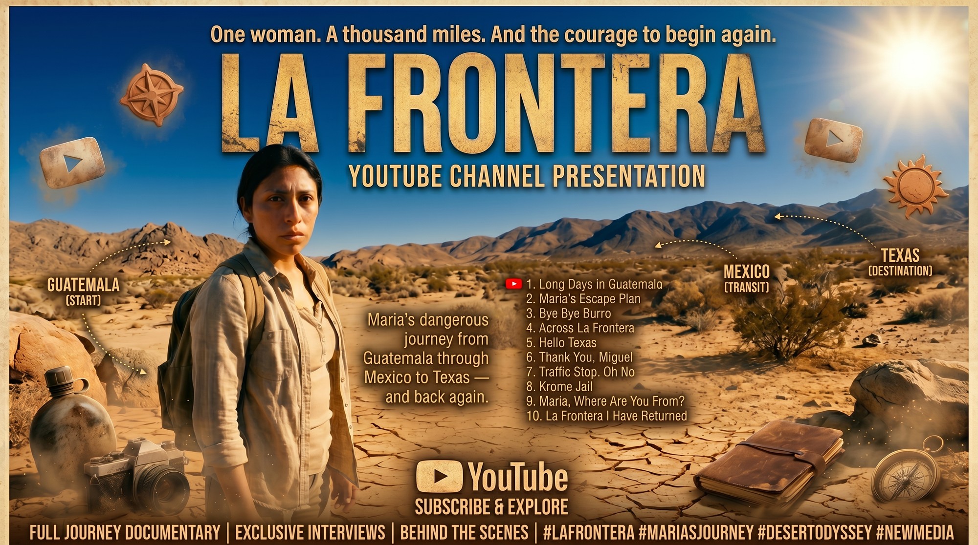 La Frontera YouTube Channel Presentation — One woman. A thousand miles. And the courage to begin again.