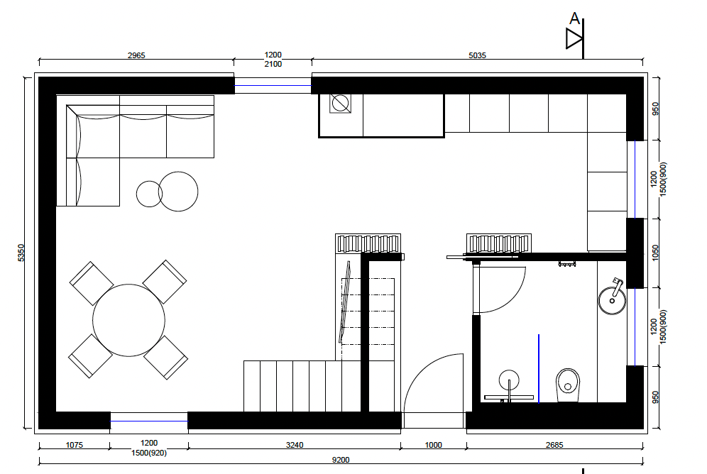 Půdorys — 1. nadzemní podlaží