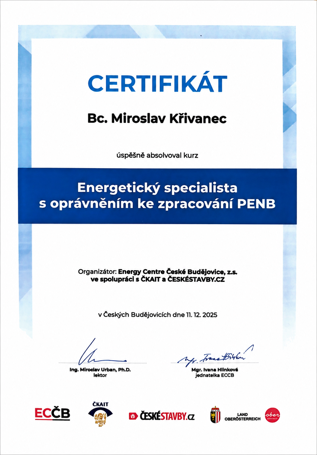 Energetický specialista – PENB