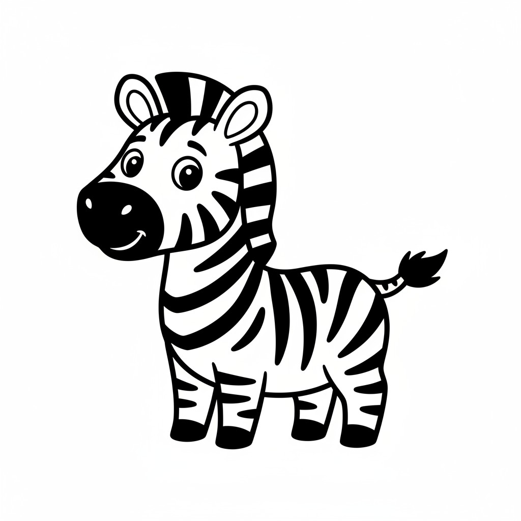 Barevná ilustrace zebry z Rozárčiny abecedy