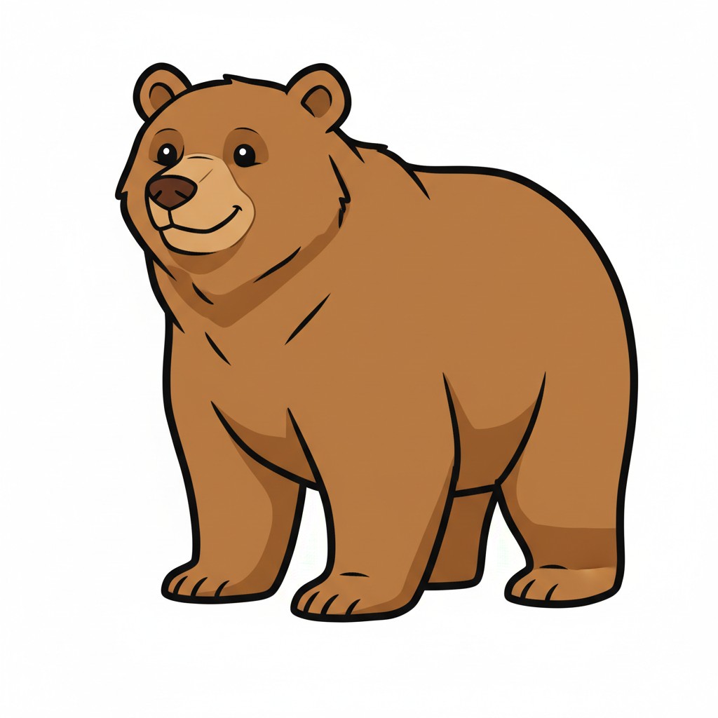 Barevná ilustrace medvěda z Rozárčiny abecedy
