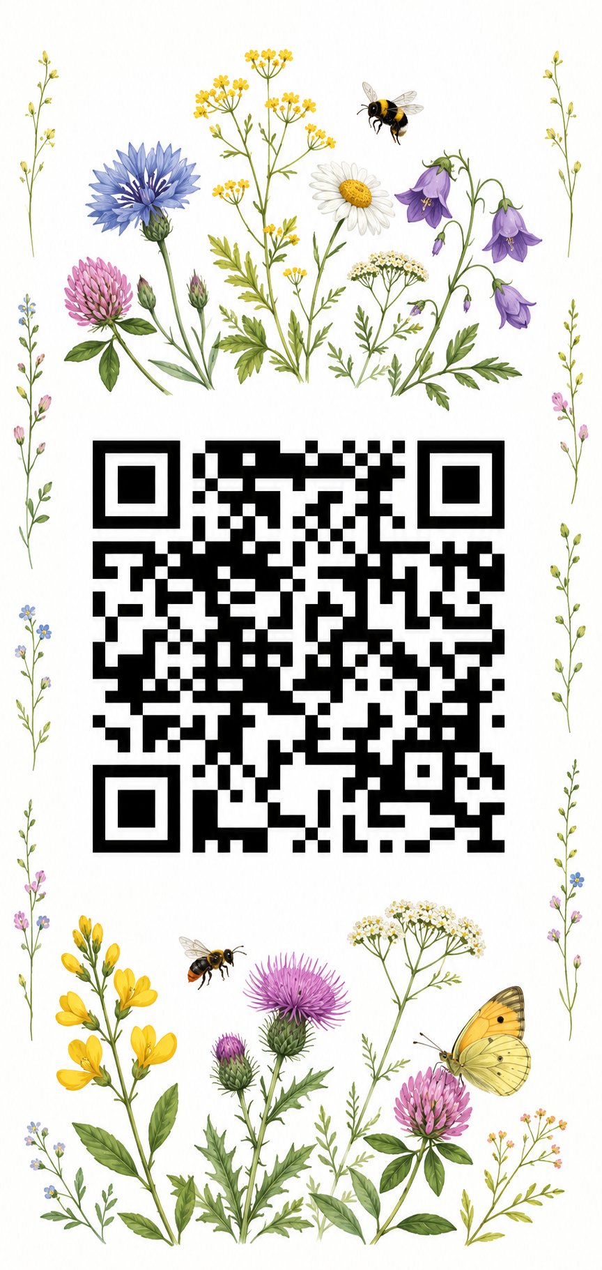 Scan de QR-code om Week van de Bij te steunen