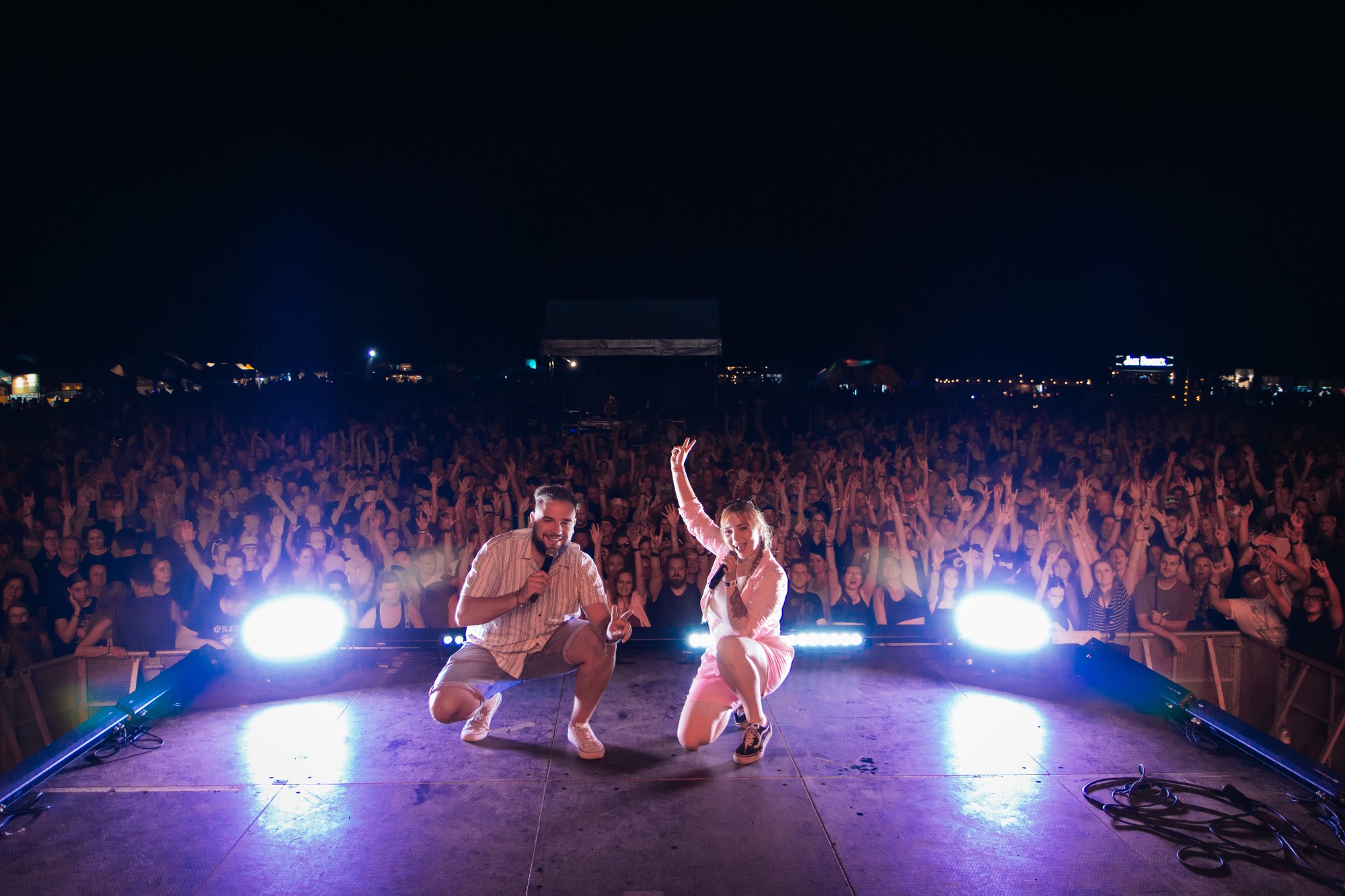 Evelin Švrčková na festivalu s tisícovým davem