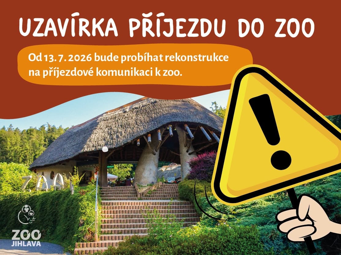 Uzavírka příjezdu do Zoo Jihlava od pondělí 13. 7. 2026