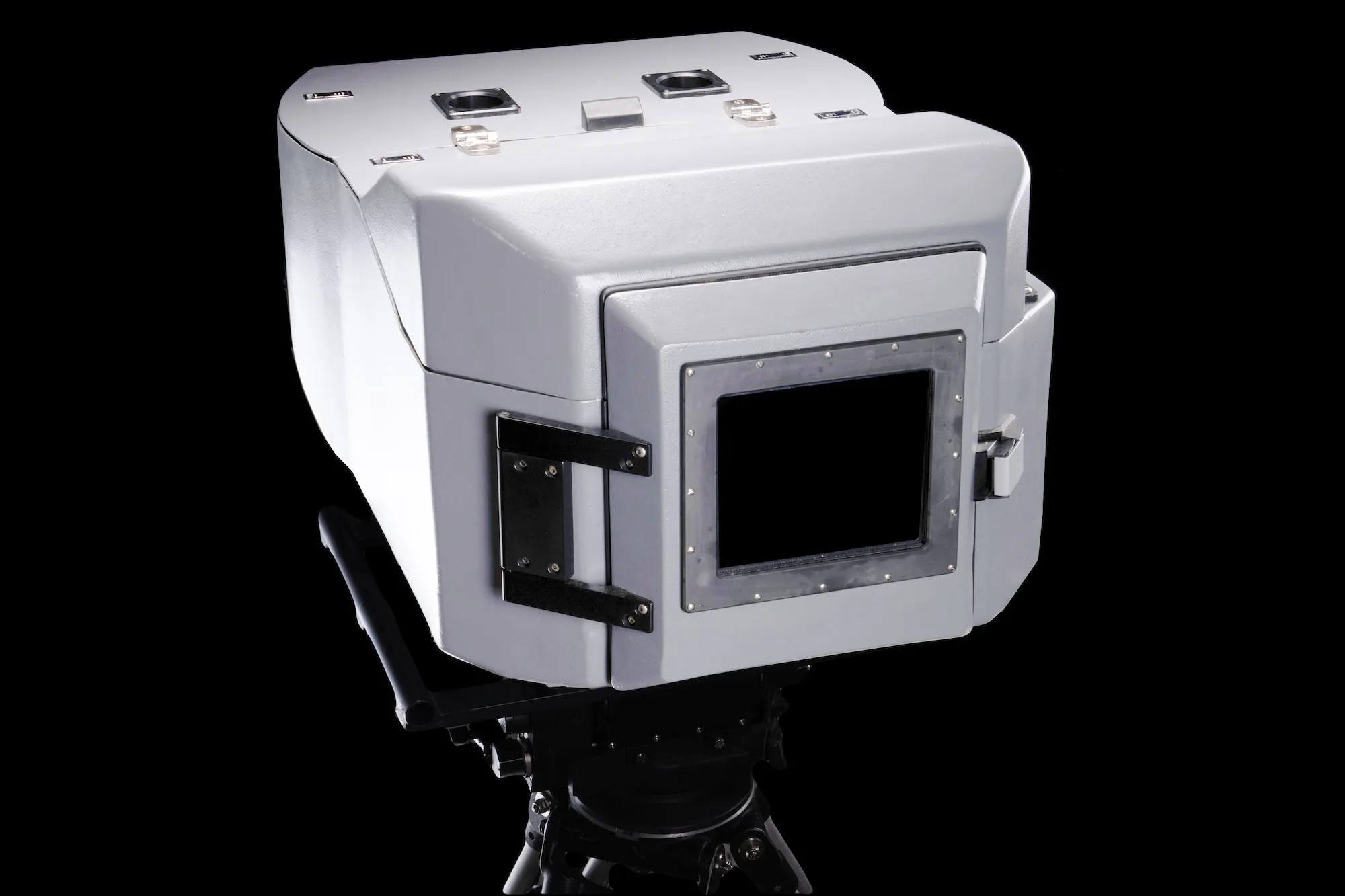 Front view of the Ultra 70 fiberglass sound blimp housing