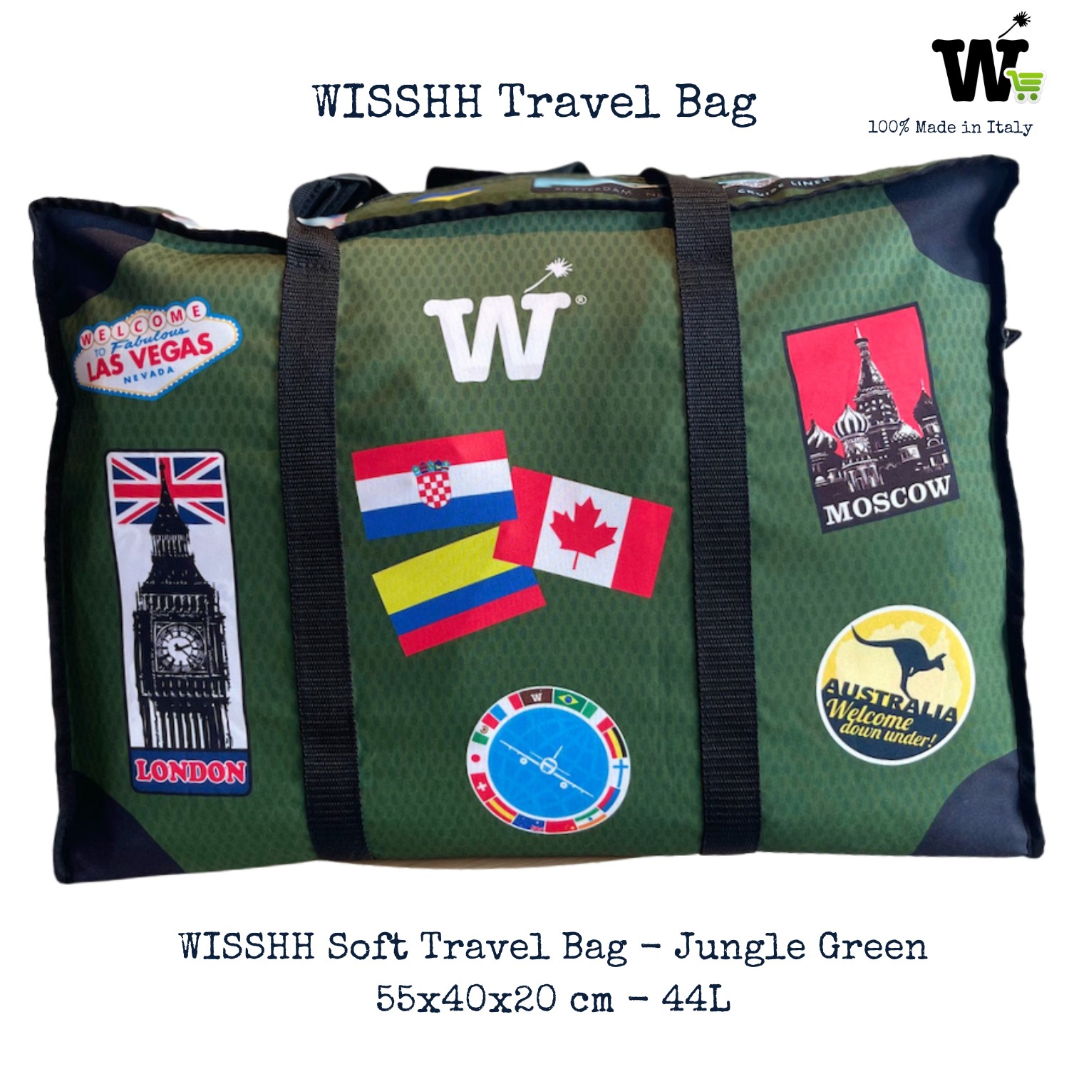 WISSHH Soft Travel Bag - Jungle Green