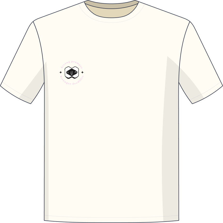 Casual Lifter Tee – Cream - Front
