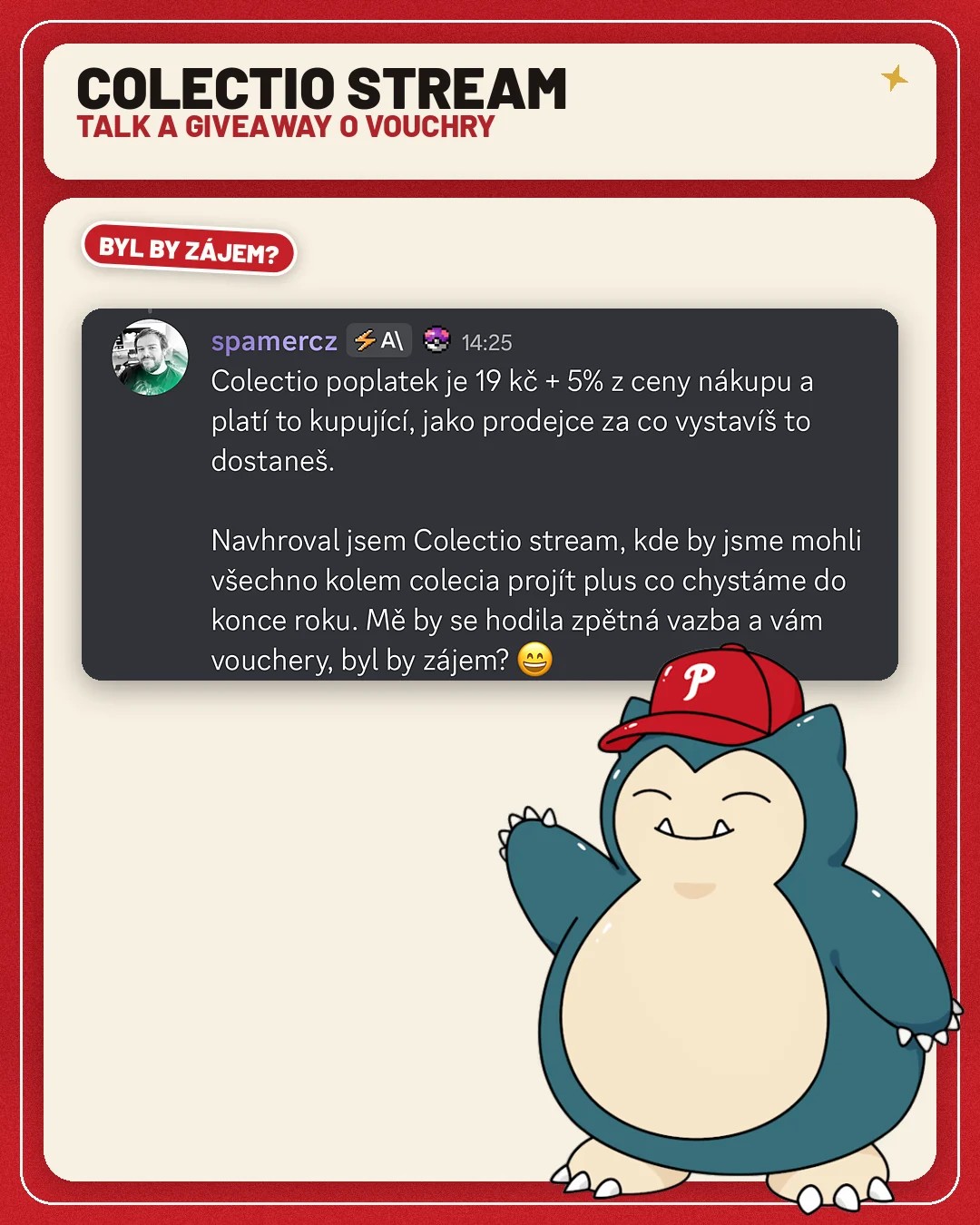 Post PokeTrack o streamu a giveaway s aplikací Colectio