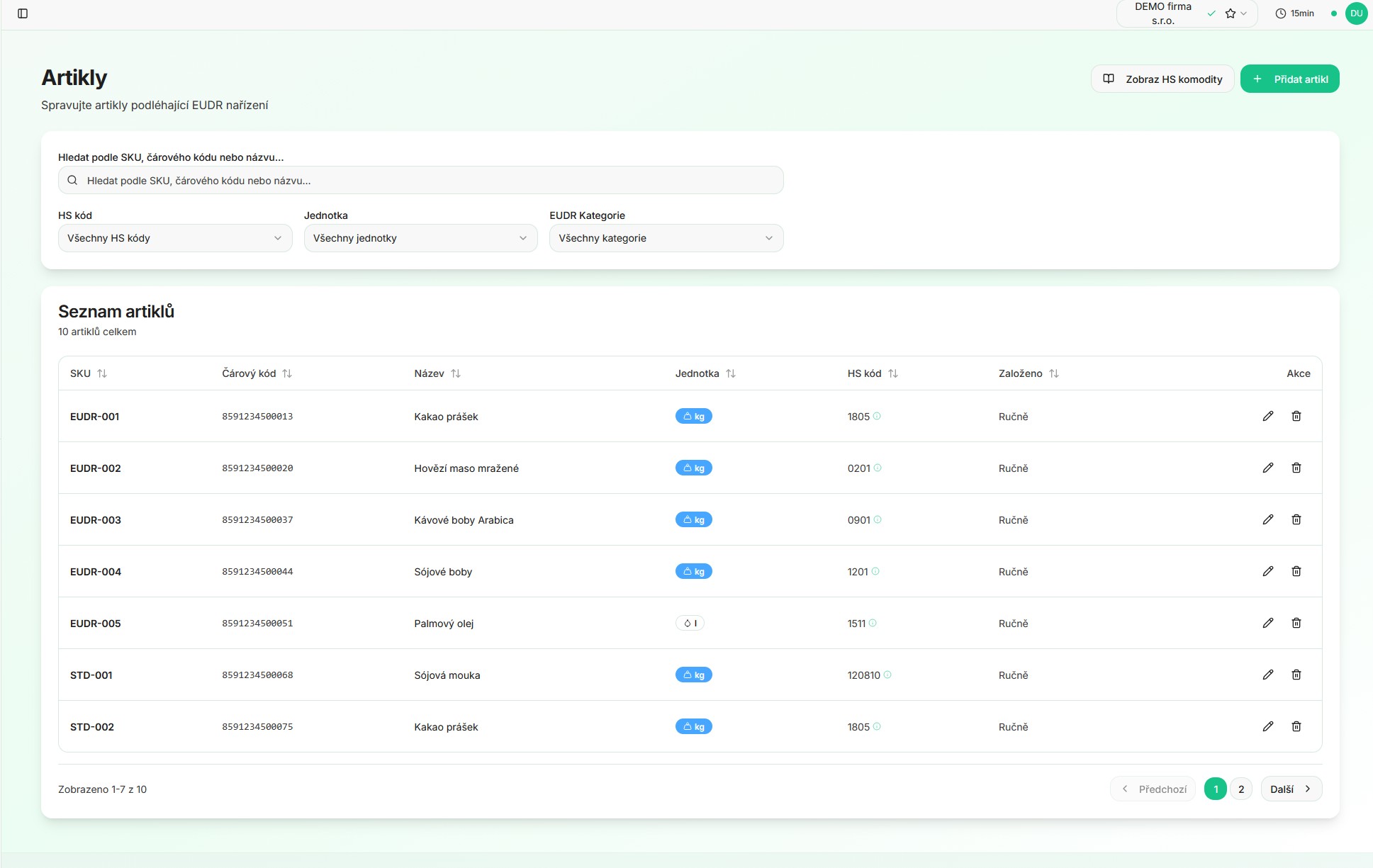 EUDR Portal Screenshot 3