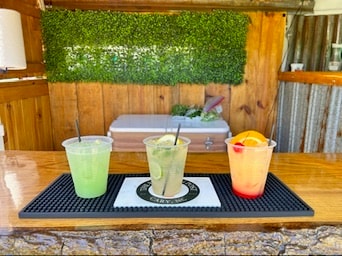 Good Day Sunshine and Self Care Citrus signature drinks for Omega Phi Alpha NAMI philanthropy run