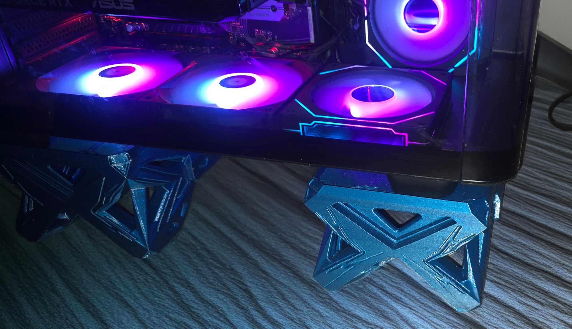 Custom PC riser, Practical Bits 3D printed by GoblinPrint
