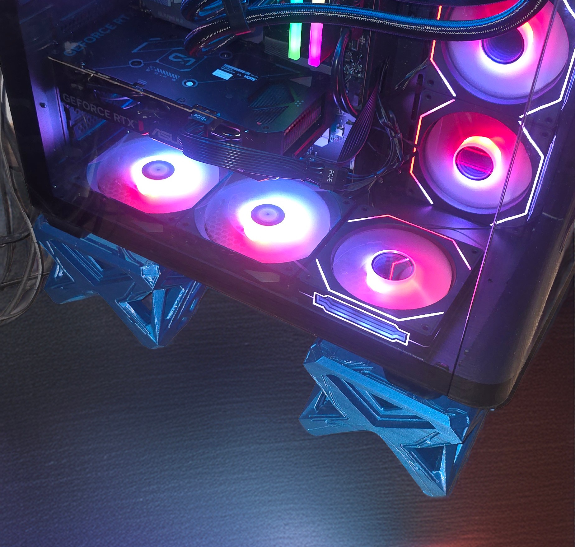 Custom PC riser, Practical Bits 3D printed by GoblinPrint