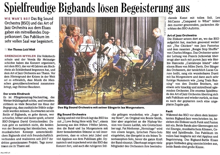 Spielfreudige Bigbands lösen Begeisterung aus