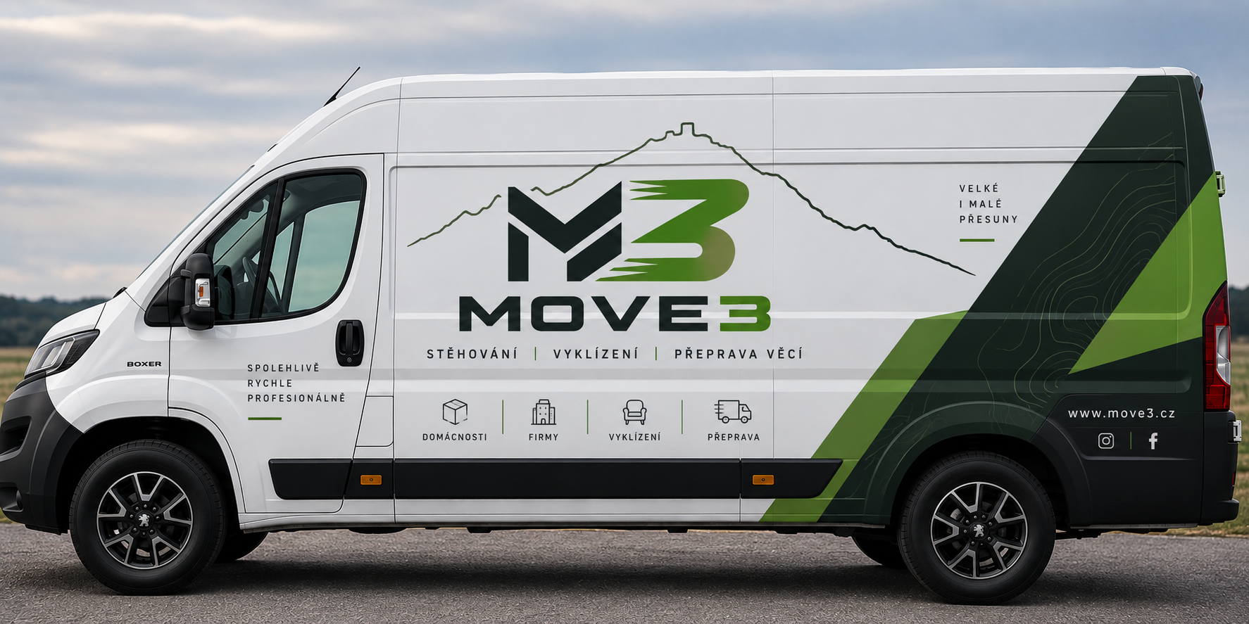 Dodávka Move3 s grafikou značky