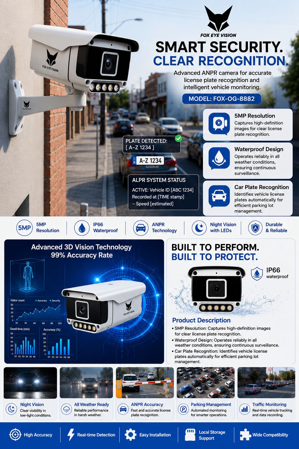 ANPR AI Vision Camera – FOX-ANPR-3DV