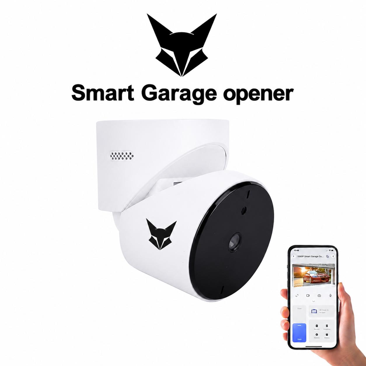 Fox Eye Vision Smart Garage Opener — WiFi, 3MP Camera, Alexa & Google Assistant