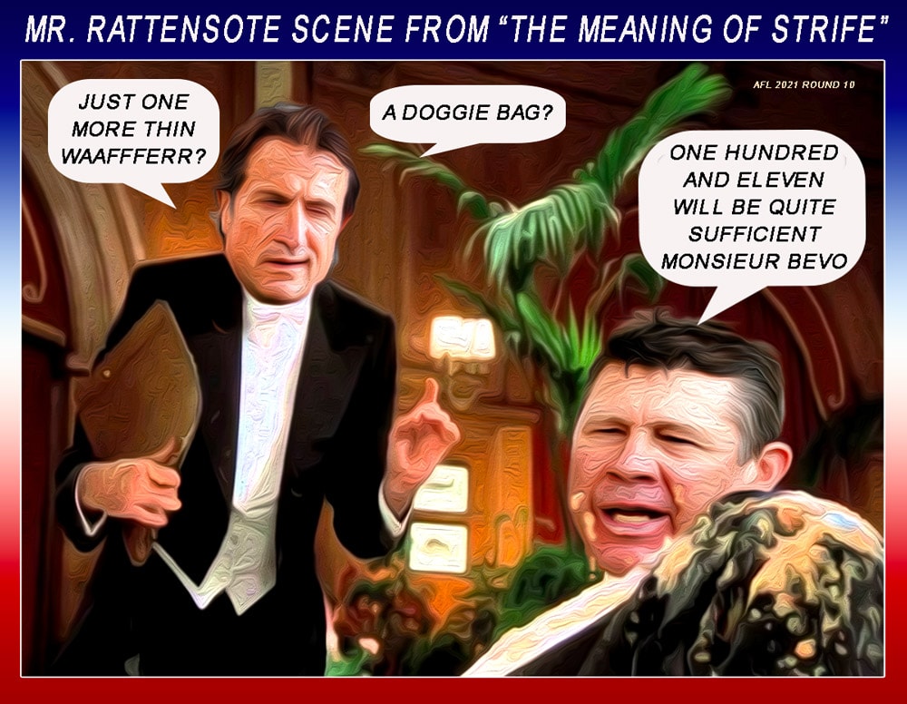 Mr Rattensote — Footy cartoon by Peter Gillies