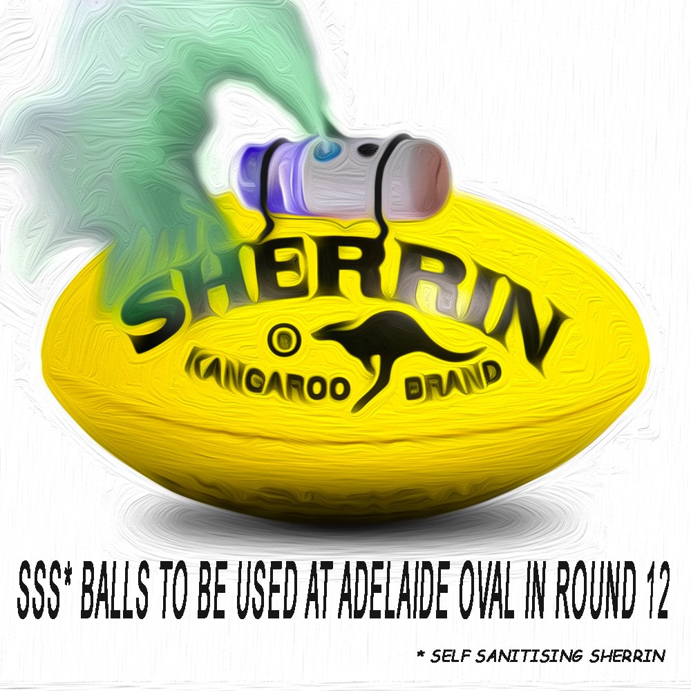 SSS Ball — Footy cartoon by Peter Gillies