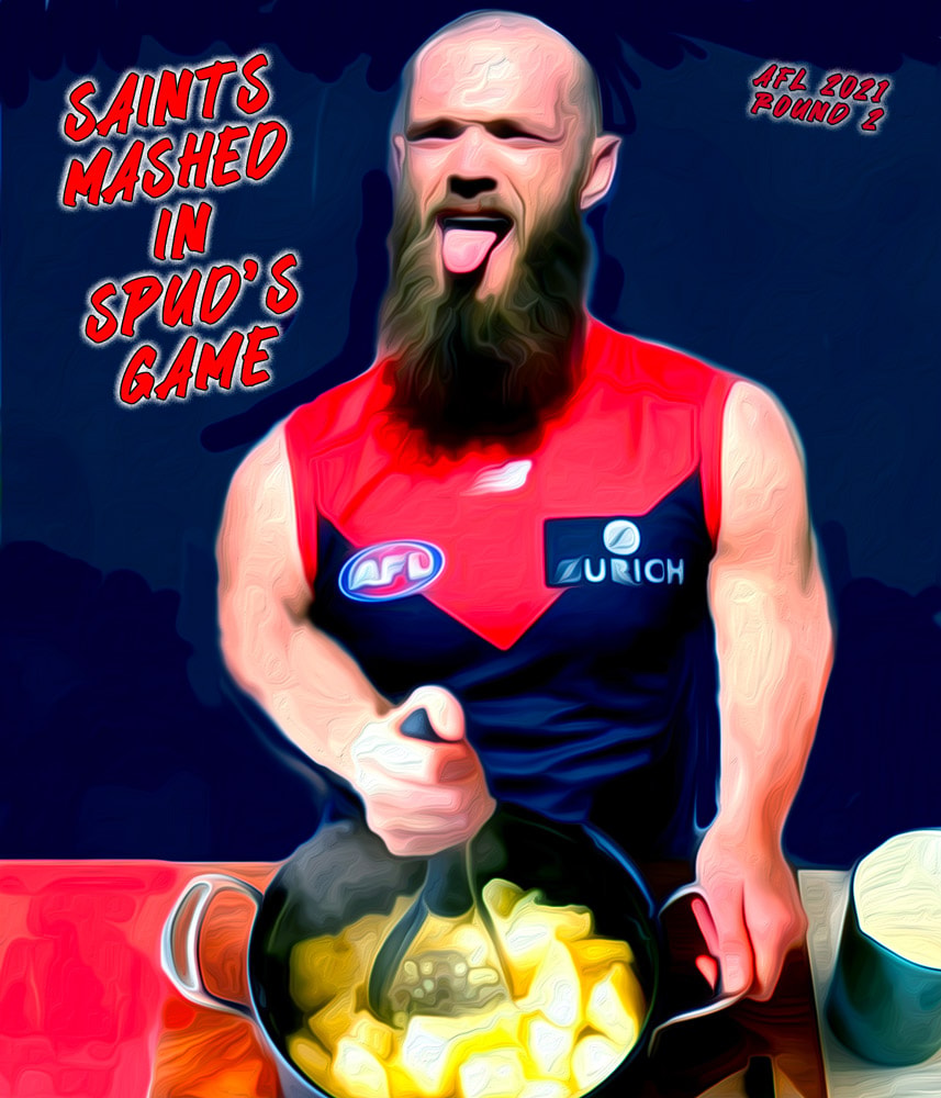 Spuds Game — Footy cartoon by Peter Gillies