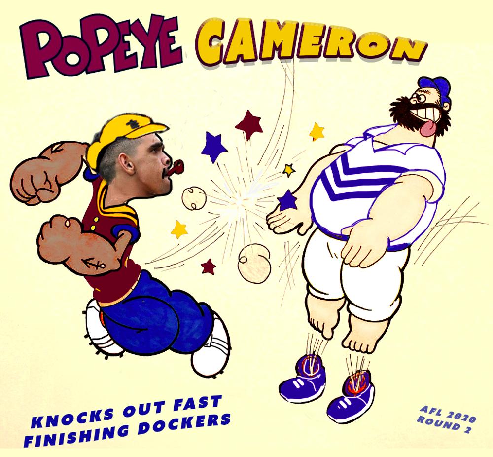 Bris Brutus — Footy cartoon by Peter Gillies
