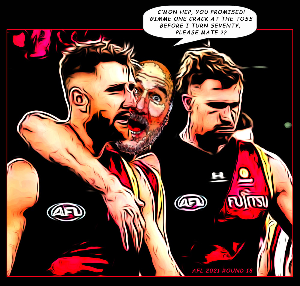 Hep, Please — Footy cartoon by Peter Gillies