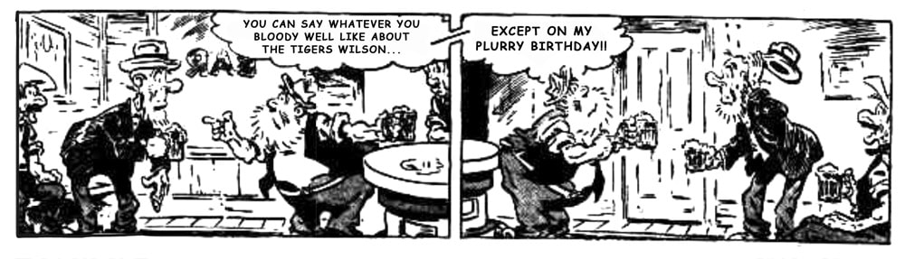 Tommy Birthday — Footy cartoon by Peter Gillies