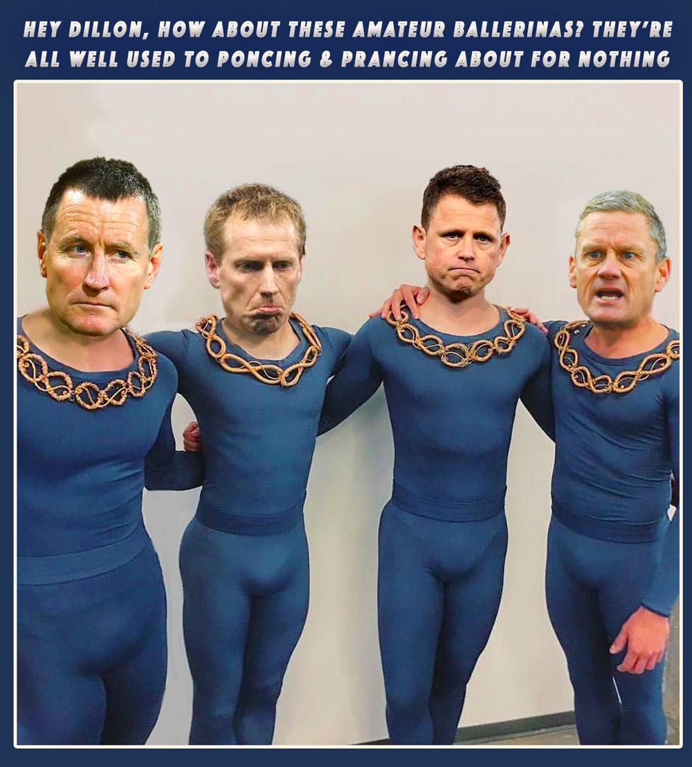 Free Dancers — Footy cartoon by Peter Gillies