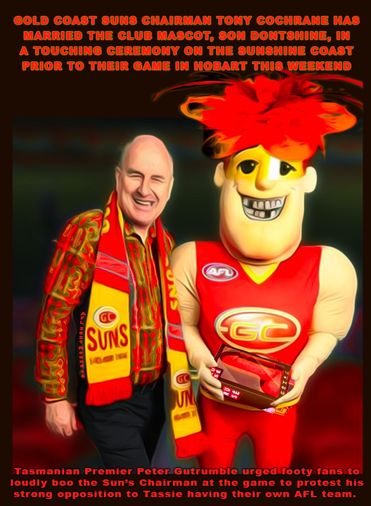 Suns — Footy cartoon by Peter Gillies