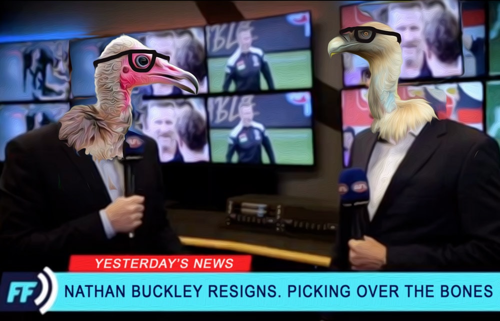 Bucks Vultures — Footy cartoon by Peter Gillies