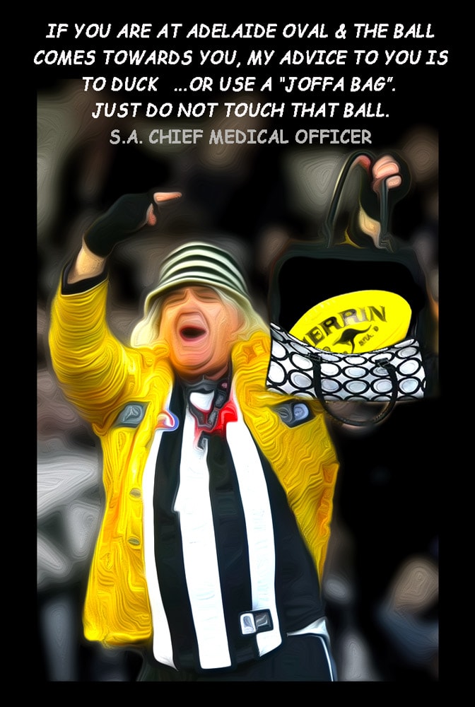 Joffa Bag — Footy cartoon by Peter Gillies