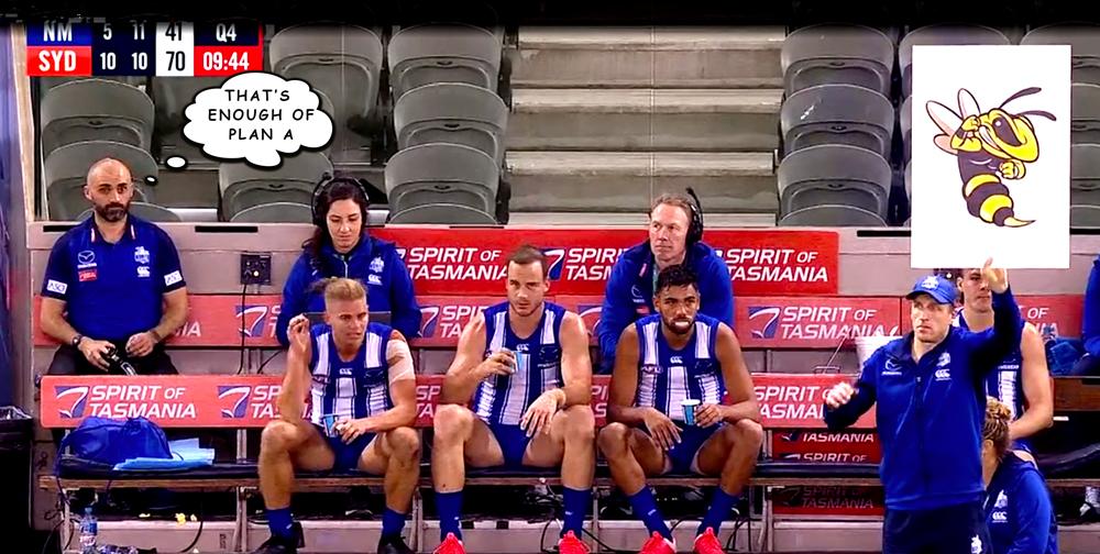 Bee — Footy cartoon by Peter Gillies