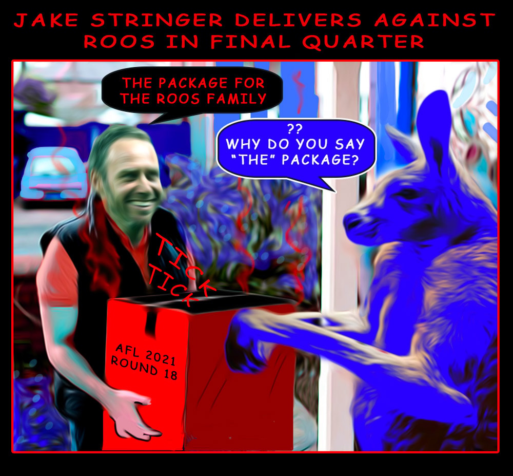 The Package — Footy cartoon by Peter Gillies