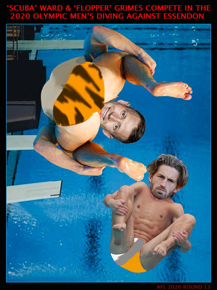 Diving — Footy cartoon by Peter Gillies