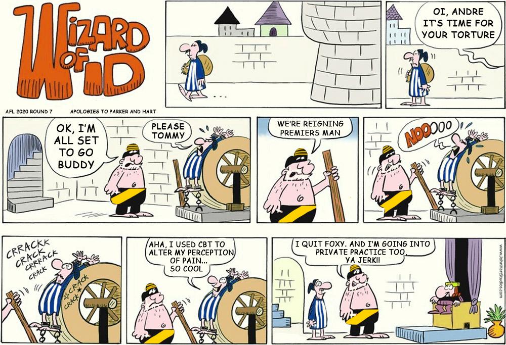 Wizard — Footy cartoon by Peter Gillies
