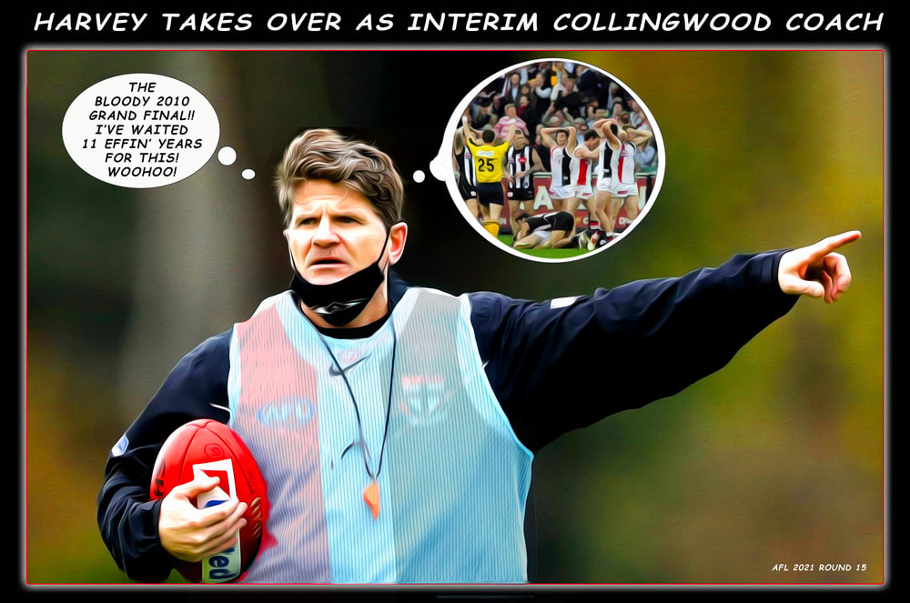 Harvey — Footy cartoon by Peter Gillies