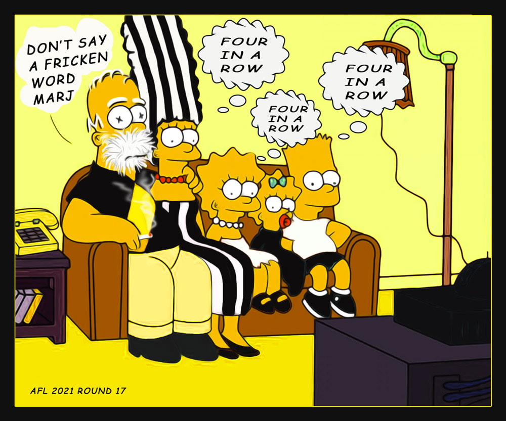 4 In A Row — Footy cartoon by Peter Gillies