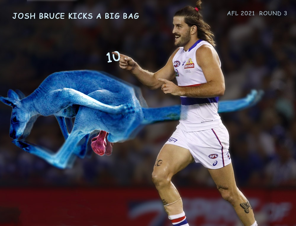 Big Bag — Footy cartoon by Peter Gillies