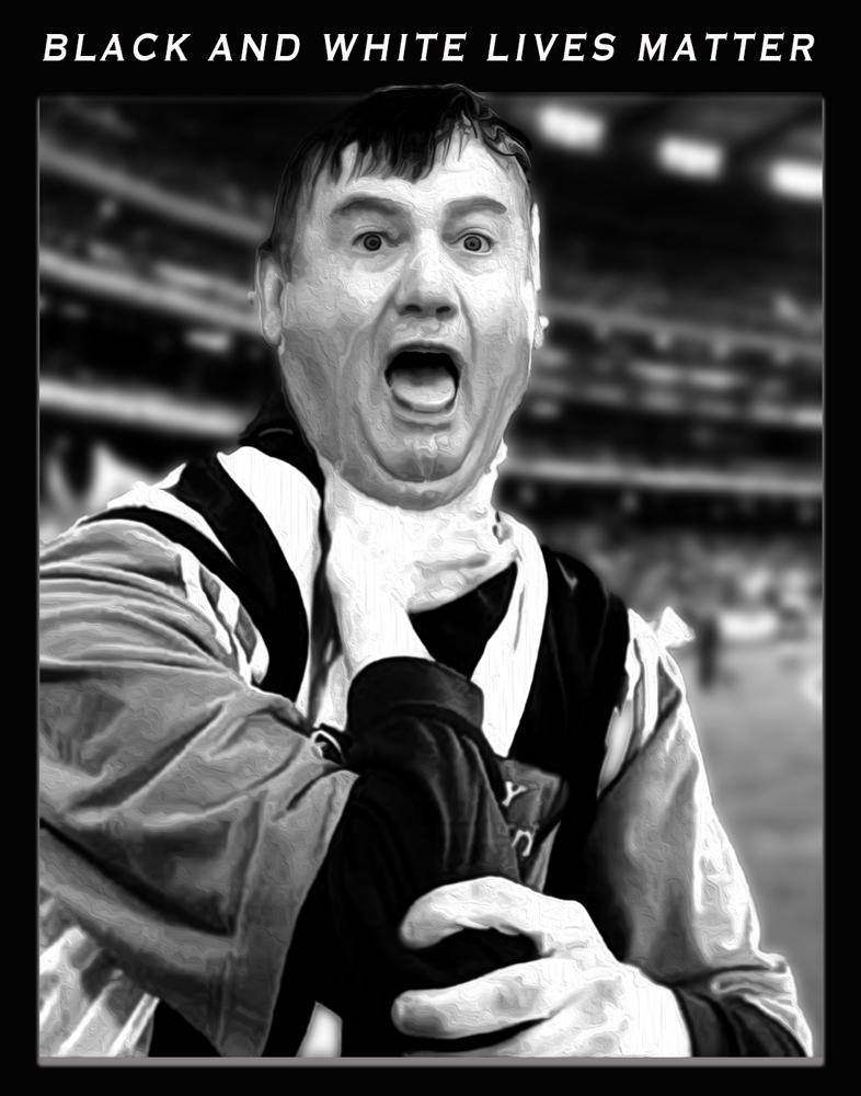Eddie BWL — Footy cartoon by Peter Gillies