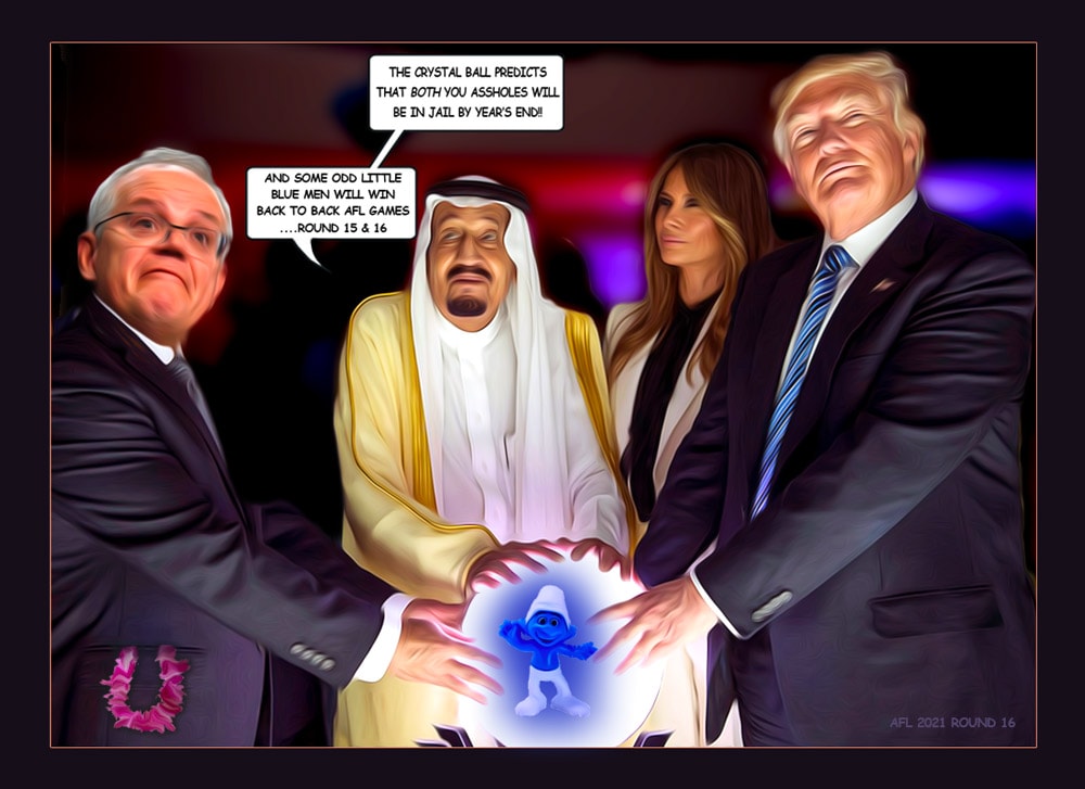 Crystal Ball — Footy cartoon by Peter Gillies