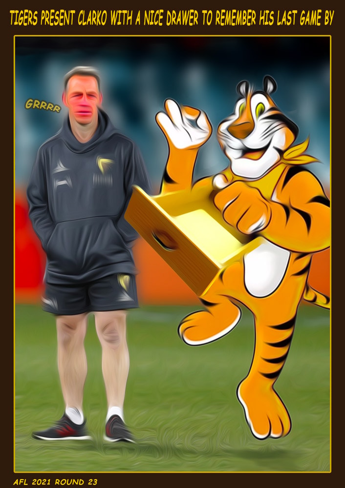 Drawer — Footy cartoon by Peter Gillies
