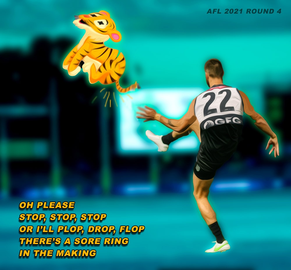 Sore Ring — Footy cartoon by Peter Gillies