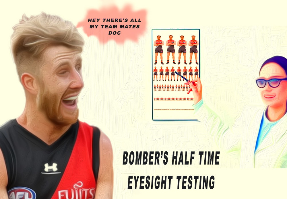 Eyesight — Footy cartoon by Peter Gillies