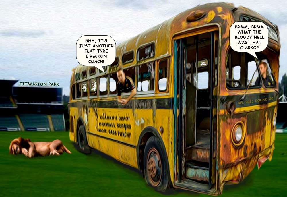 Lion Killer — Footy cartoon by Peter Gillies