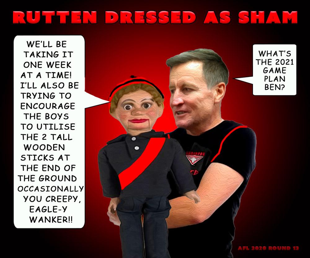 Sham — Footy cartoon by Peter Gillies