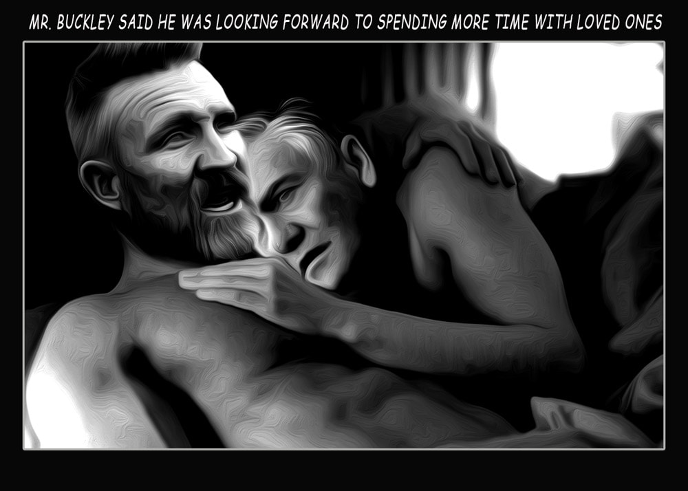 Buckley Resigns — Footy cartoon by Peter Gillies